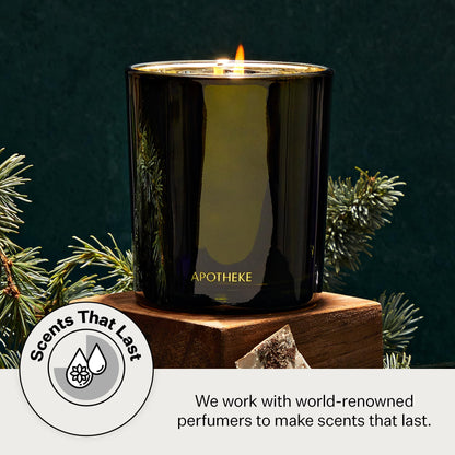 APOTHEKE Signature Candle – Juniper Birch (10.5 oz) Soy Jar | Long-Lasting Fall Fragrance