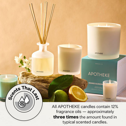 APOTHEKE Orange Blossom Neroli Candle – 10.5 oz Soy Wax