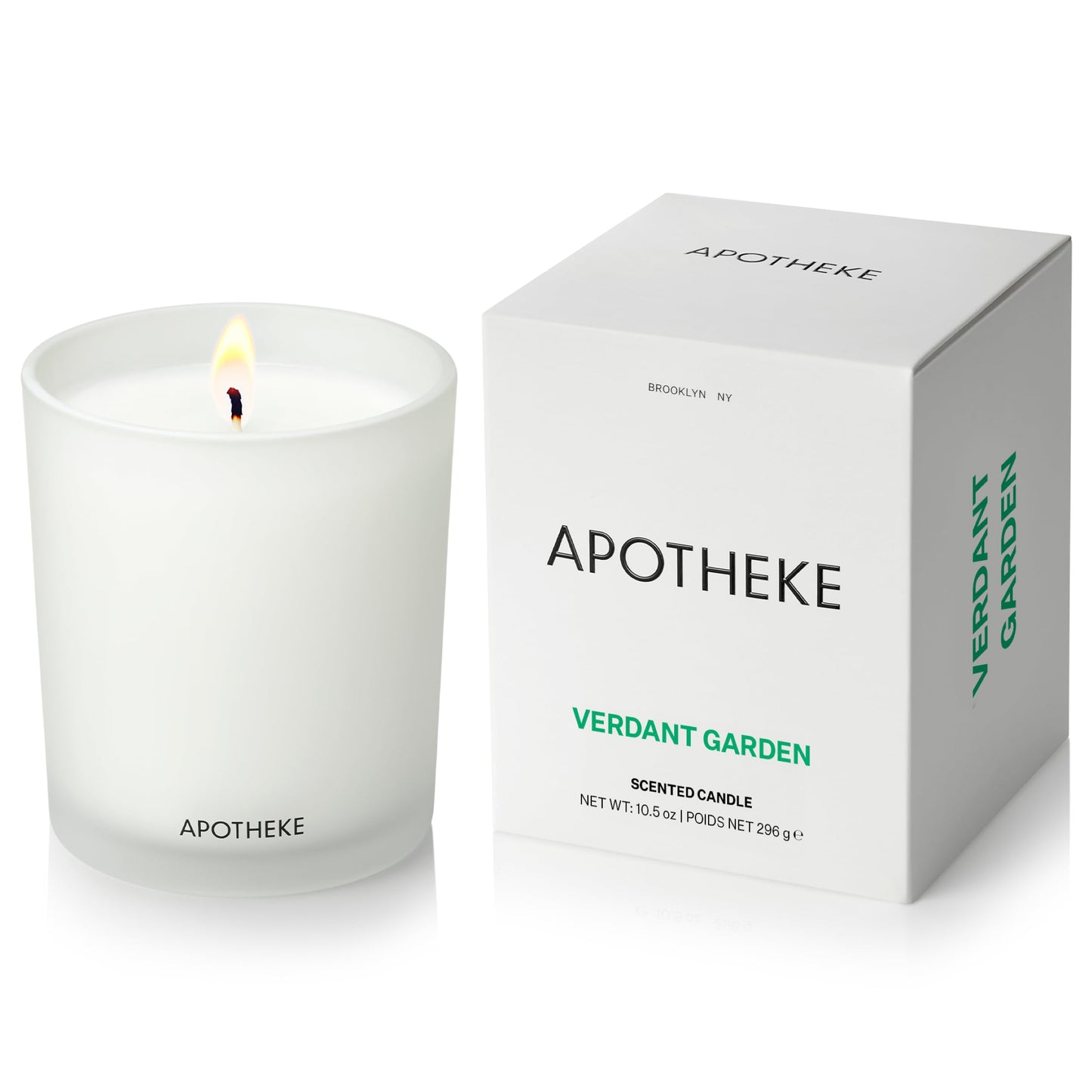 APOTHEKE Verdant Garden 10.5 oz Soy Candle | Cedarwood, Fig, Jasmine, Coconut