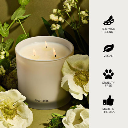 Verdant Garden 3-Wick Candle – 26oz Soy Jar by Apotheke