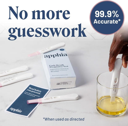 Apphia Early Detection Pregnancy Test – 6 Days Sooner, Midstream hCG Strips, 15 Tests, Made in USA