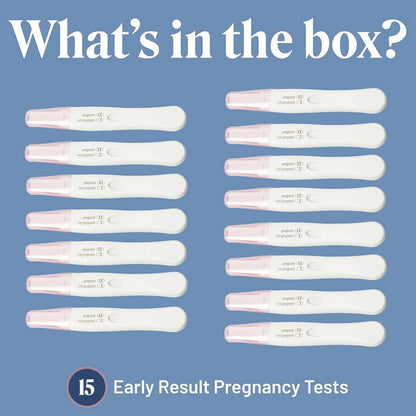 Apphia Early Detection Pregnancy Test – 6 Days Sooner, Midstream hCG Strips, 15 Tests, Made in USA