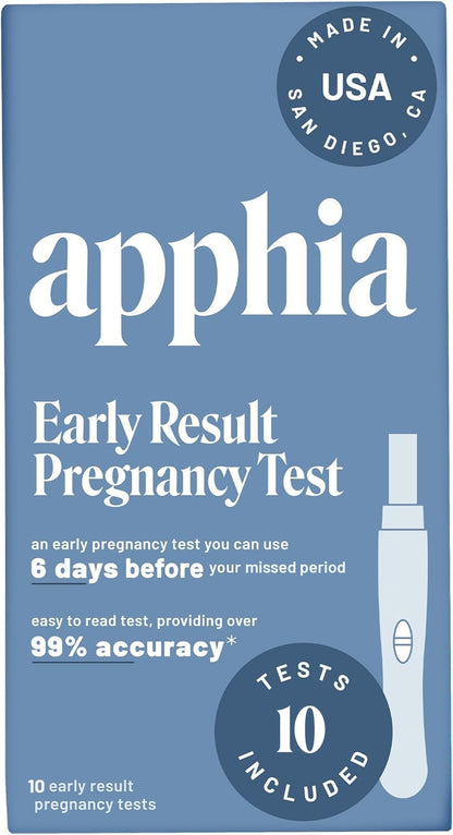 Apphia 10 Pack Early Detection Pregnancy Test – Midstream hCG Strips – Made in USA