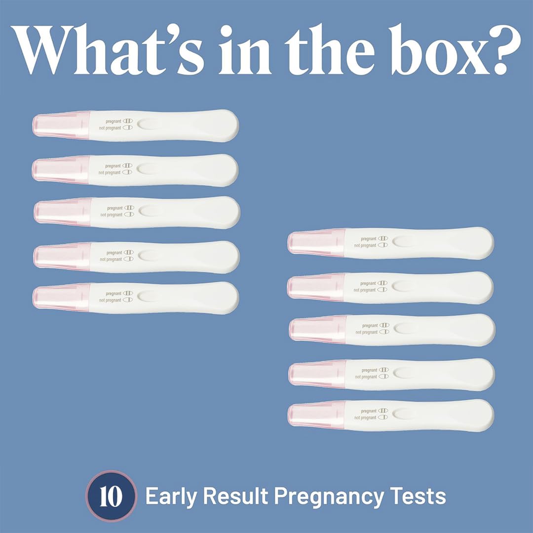Apphia 10 Pack Early Detection Pregnancy Test – Midstream hCG Strips – Made in USA