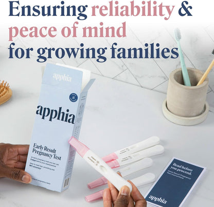 Apphia Early Detection Pregnancy Test – 6 Days Sooner, Midstream hCG Strips, 15 Tests, Made in USA