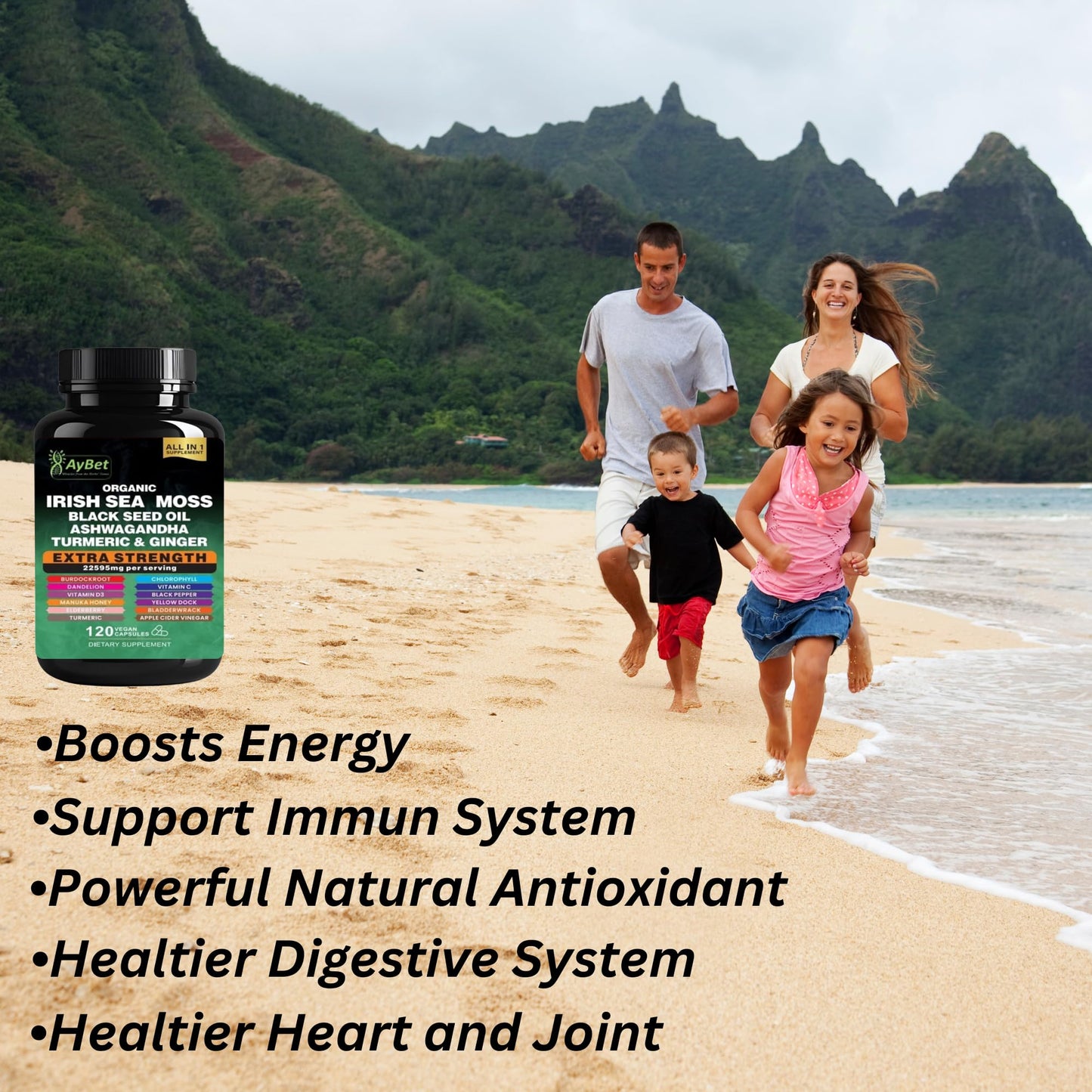Organic Irish Sea Moss & 16-in-1 Herbal Capsule – Halal, Vegan