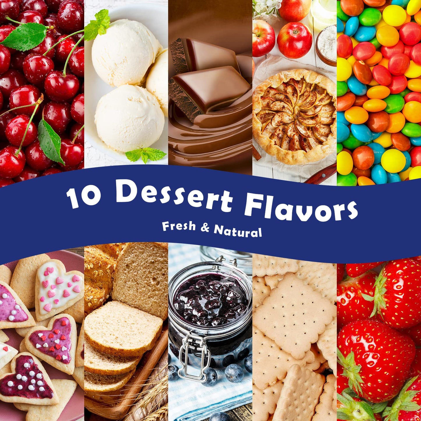 Holamay Dessert Fragrance Oils – 10x5ml for Soap, Candles & Diffusers