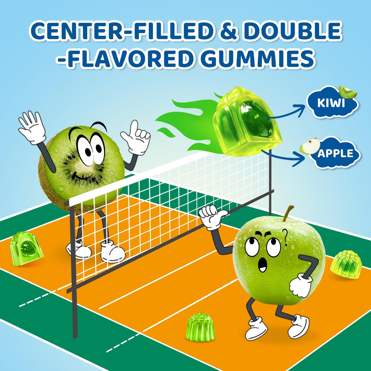 2PCS Center-Filled Magnesium Gummies 300MG – Sleep & Calm for Kids & Adults