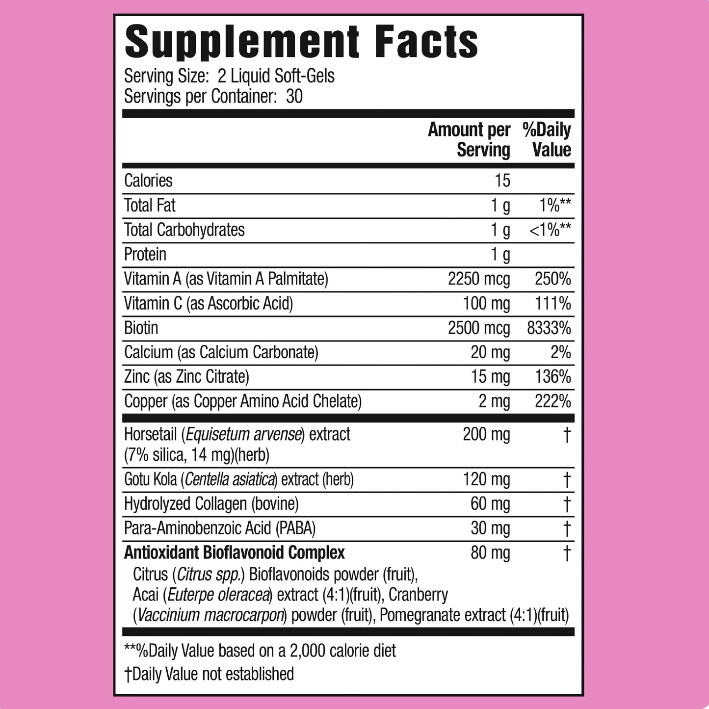 Applied Nutrition Longer Stronger Hair & Nails – 60 Liquid Soft-Gels per Bottle, Pack of 4, 120 Servings