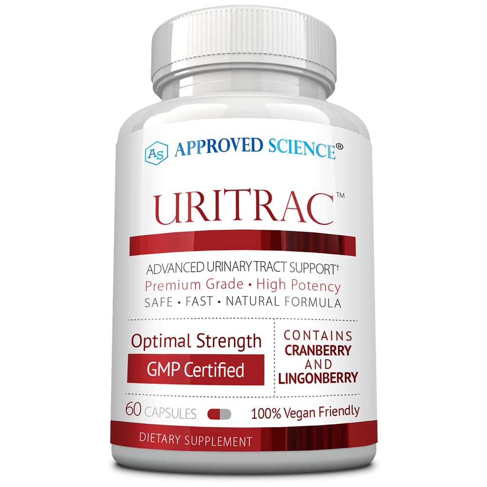 Approve Science Uritrac UTI Support – Cranberry, D-Mannose, Lingonberry – Vegan Friendly – 1 Bottle Supply