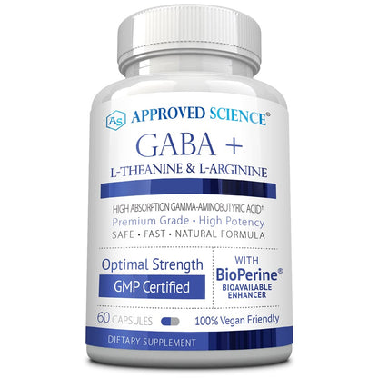 Approved Science GABA+ – Calm, Sleep & Mood Support | 60 Vegan Capsules