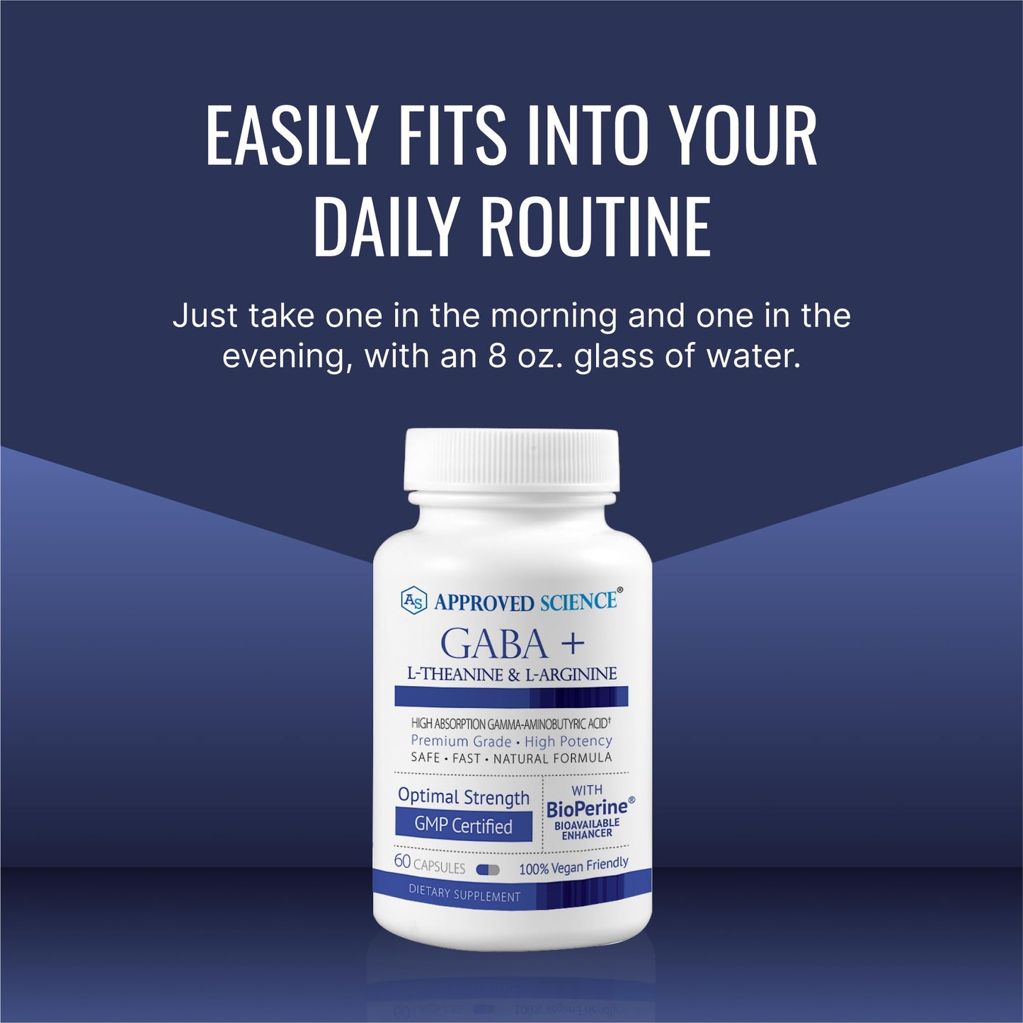 Approved Science GABA+ – Calm, Sleep & Mood Support | 60 Vegan Capsules