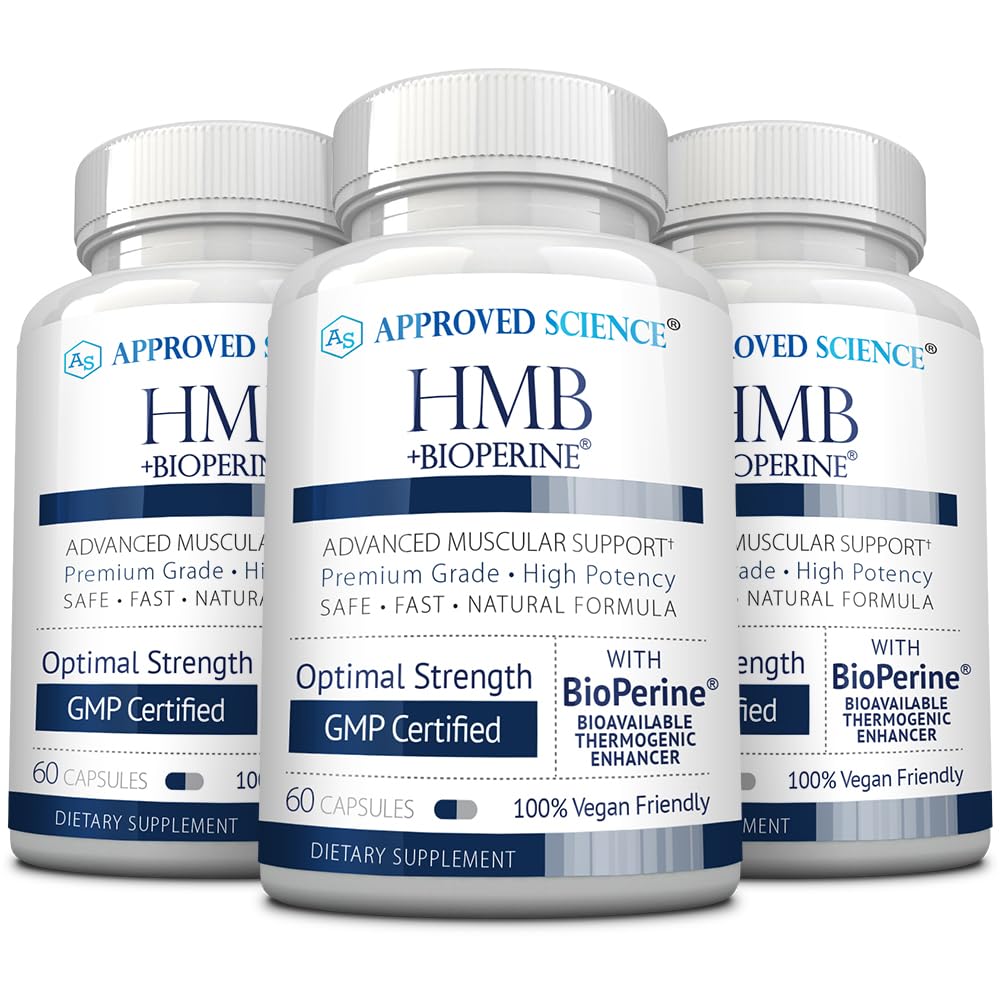 Approved Science HMB - 1500 mg per Serving | 60 Vegan Capsules (Pack of 3)