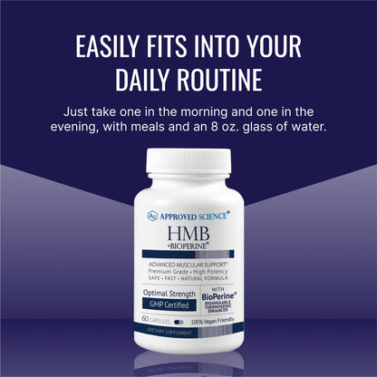 Approved Science HMB - 1500 mg per Serving | 60 Vegan Capsules (Pack of 3)