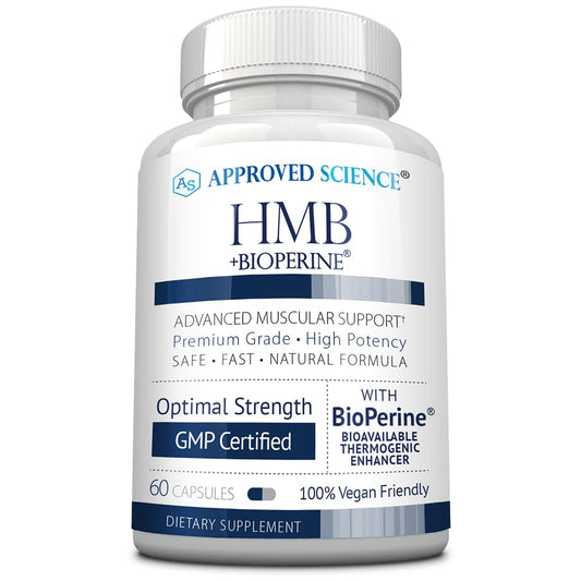Approved Science HMB - Supports Muscles and Exercise - 1500mg HMB, BioPerine, 60 Vegan Capsules BritishVita | Premium UK Vitamins & Wellness Supplements