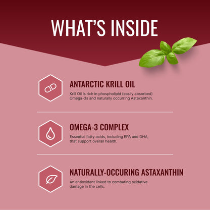 Approved Science Krill Oil - 2000mg Antarctic Krill Oil, 650mcg Astaxanthin, 260mg EPA, 160mg DHA - 180 Softgels