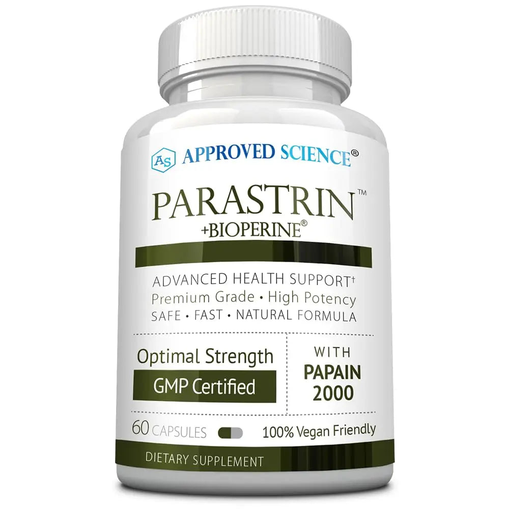 Approved Science Parastrin – 60 Vegan Capsules with Black Walnut, Garlic, Papain 2000 & BioPerine BritishVita | Premium UK Vitamins & Wellness Supplements