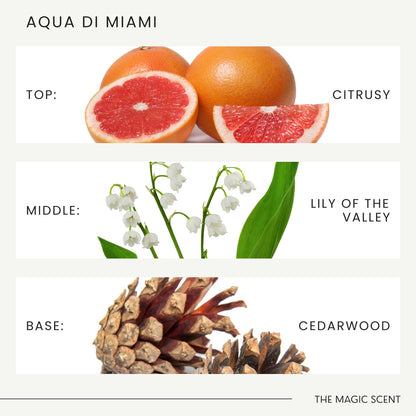 The Magic Scent Aqua di Miami Diffuser Oil – Luxury Hotel & Home Fragrance, 4 fl oz (120 mL)