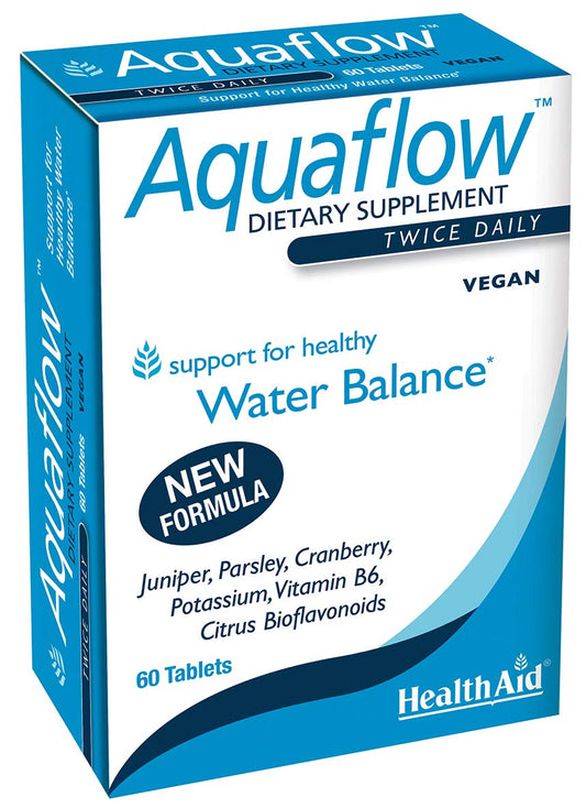 Aquaflow 60ct – Vegan Water Balance Support & Reduces Water Retention BritishVita | Premium UK Vitamins & Wellness Supplements