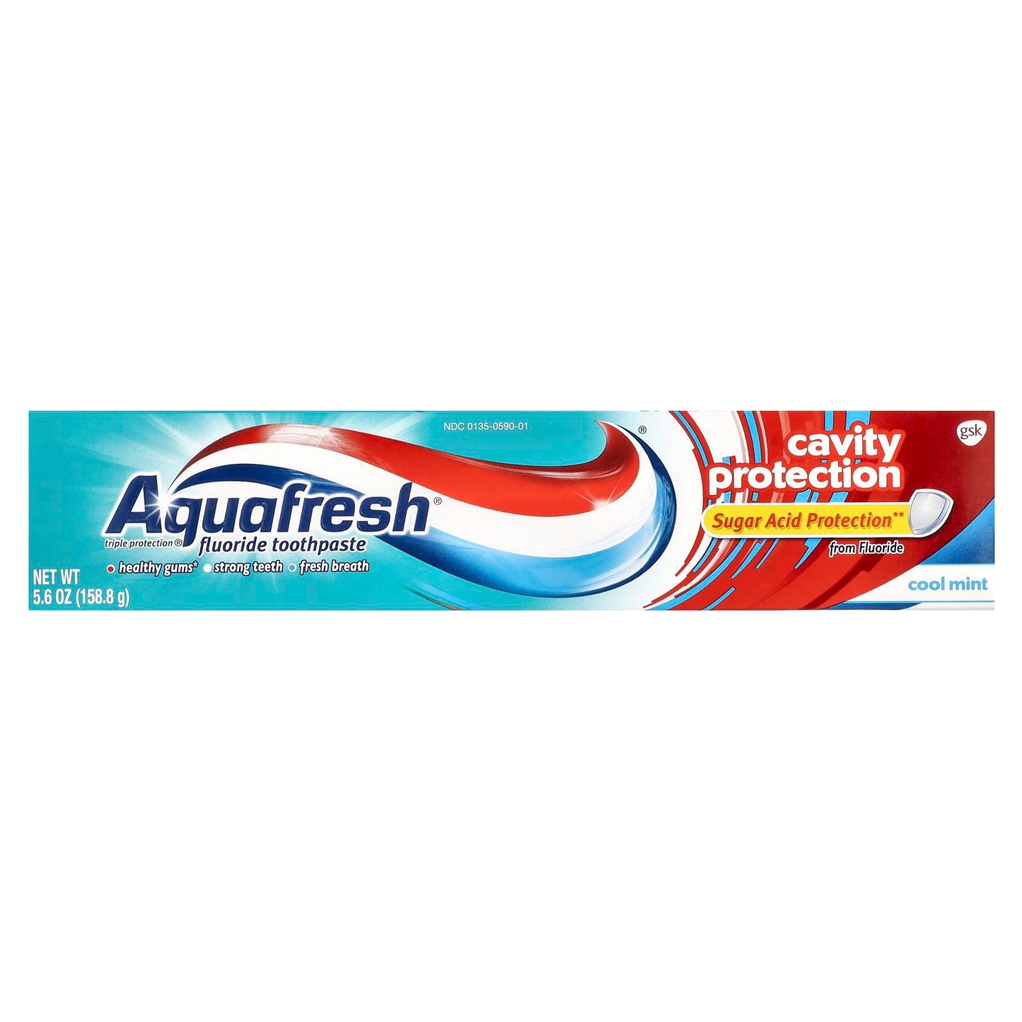 Aquafresh Cavity Protection Toothpaste - Cool Mint 5.6 oz (12 Pack)