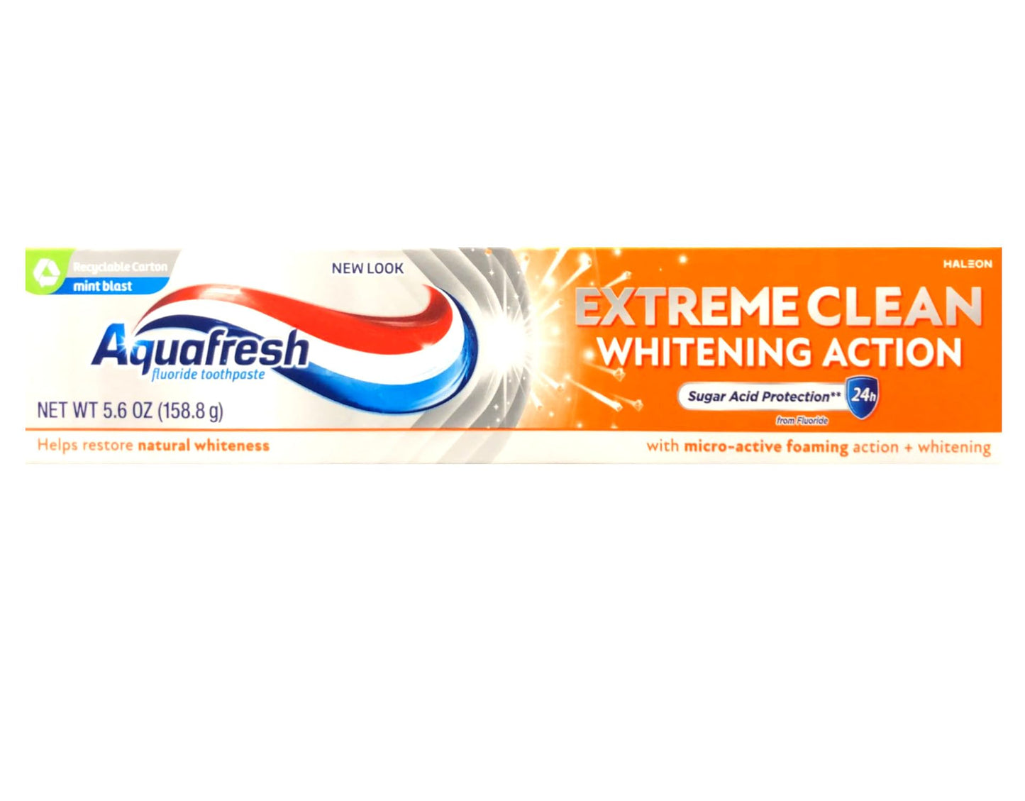 Aquafresh Extreme Clean Whitening Action Toothpaste – Mint Blast, Fluoride, 5.6 oz Pack of 2