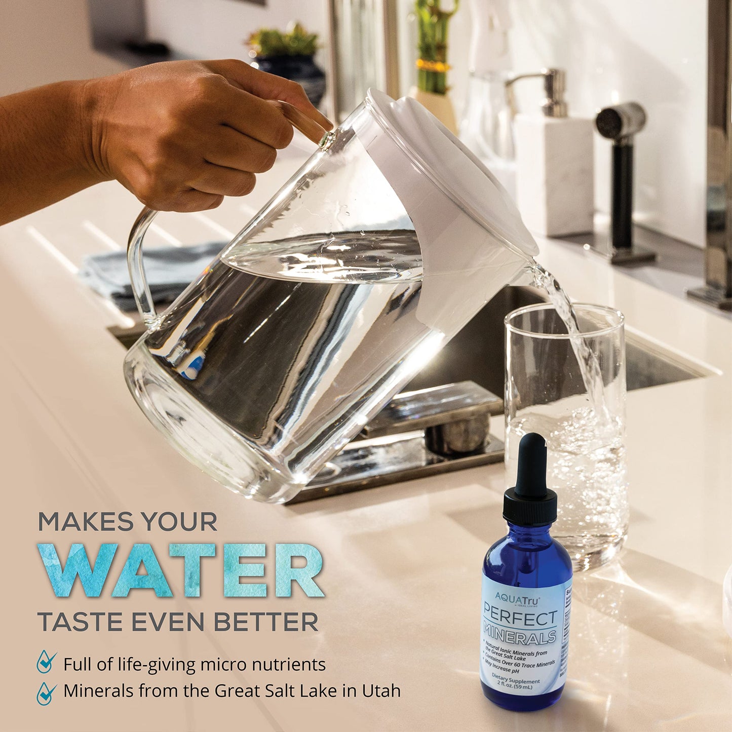 AquaTru Perfect Minerals – Mineral Drops for Water (72 Trace Minerals) 60ml