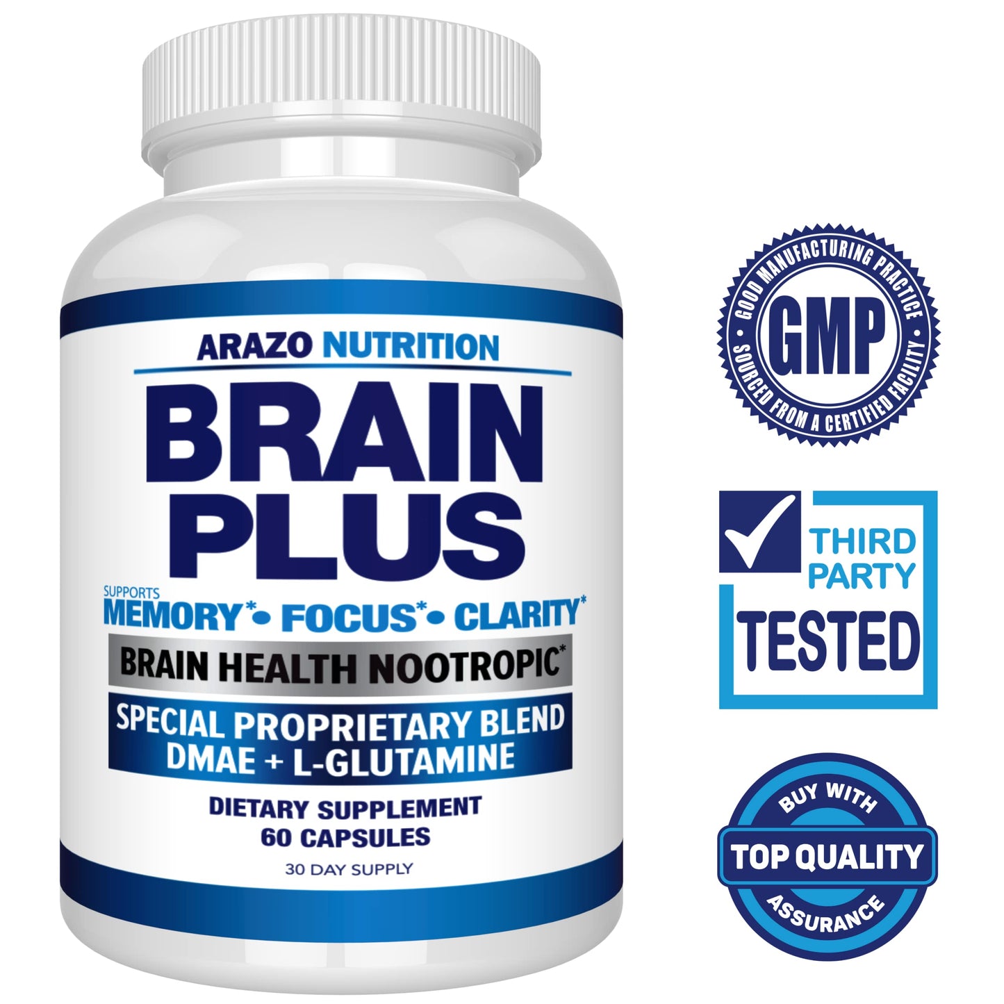 Arazo Nutrition Brain Function Supplement – Memory, Focus & Clarity