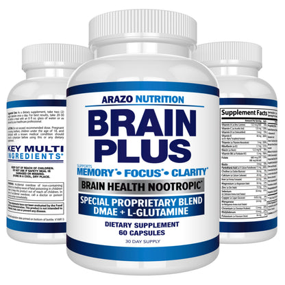 Arazo Nutrition Brain Function Supplement – Memory, Focus & Clarity