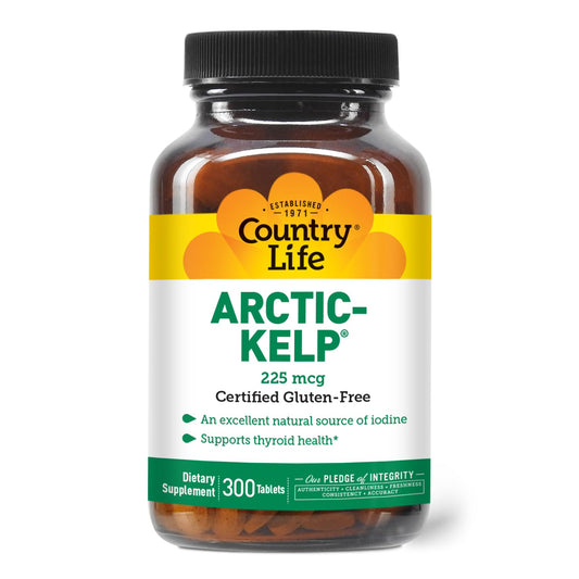 Country Life Arctic-Kelp – Natural Iodine for Thyroid & Immune Support, 225 mcg, 300 Tablets | Vegan & Gluten-Free BritishVita | Premium UK Vitamins & Wellness Supplements
