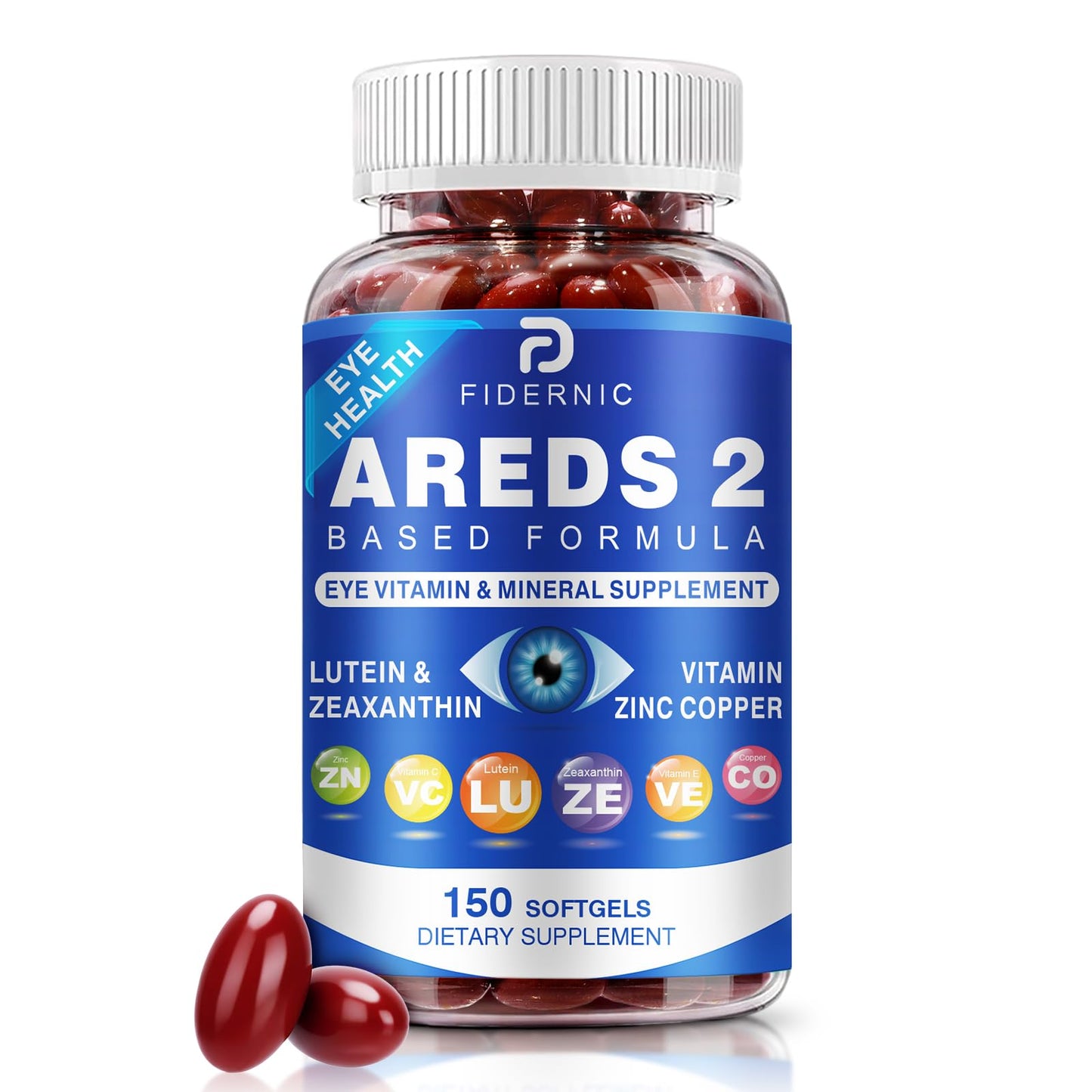AREDS2 Eye Vitamin & Mineral Supplement — Lutein & Zeaxanthin, C & E, Zinc & Copper | 150 Softgels