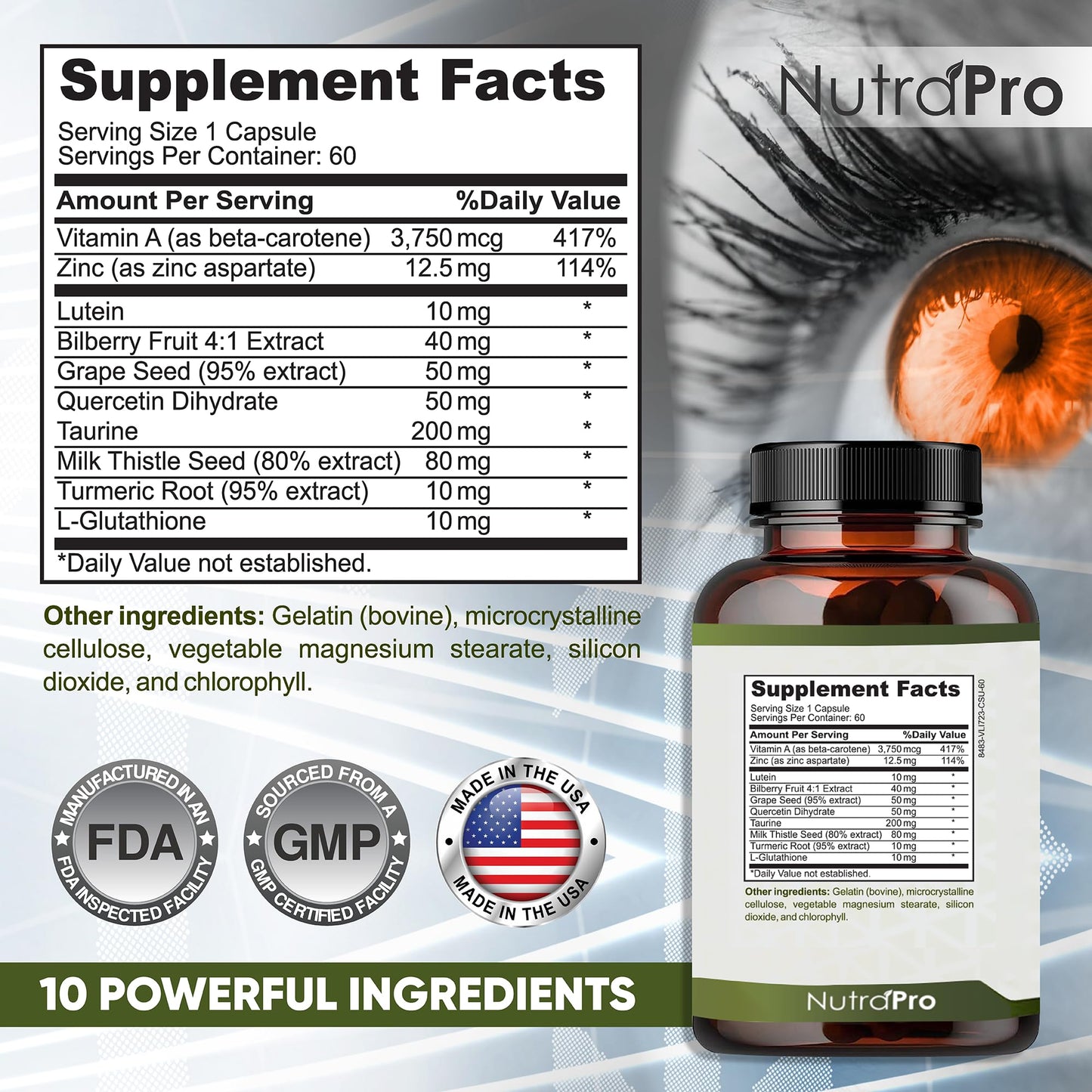 Vision Support: Best Eye Vitamins for Blurry Vision, Lutein & Zinc for Macular Health