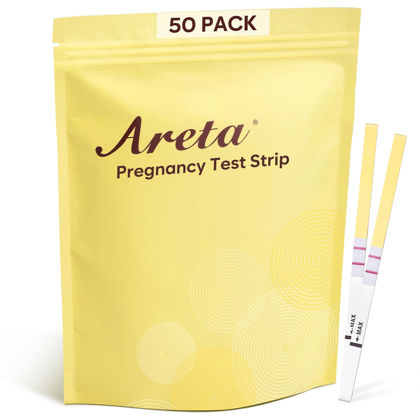 Areta Pregnancy Test Strips: 50-Pack HCG Tests for Early Detection - Highly Accurate & Rapid Results