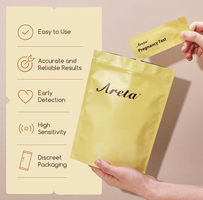 Areta Pregnancy Test Strips: 50-Pack HCG Tests for Early Detection - Highly Accurate & Rapid Results