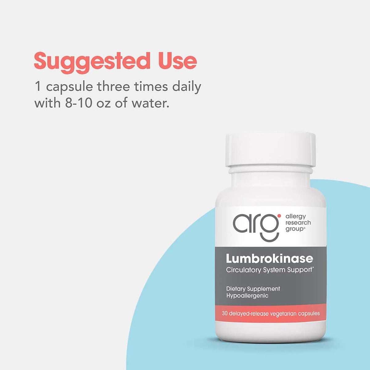 ARG Lumbrokinase Circulatory System Support – Delayed-Release Enzyme Supplement | Allergy Research Group BritishVita | Premium UK Vitamins & Wellness Supplements