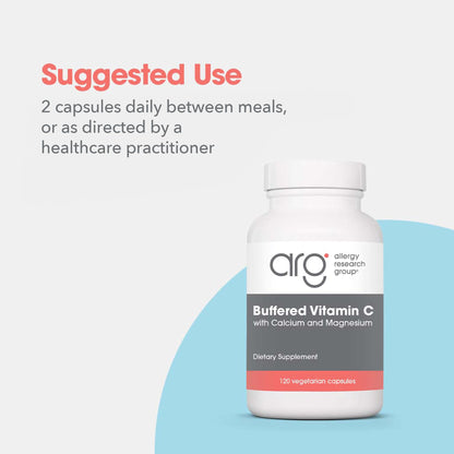 Allergy Research Group Buffered Vitamin C - 120 Capsules | Calcium Magnesium Complex | Immune Support