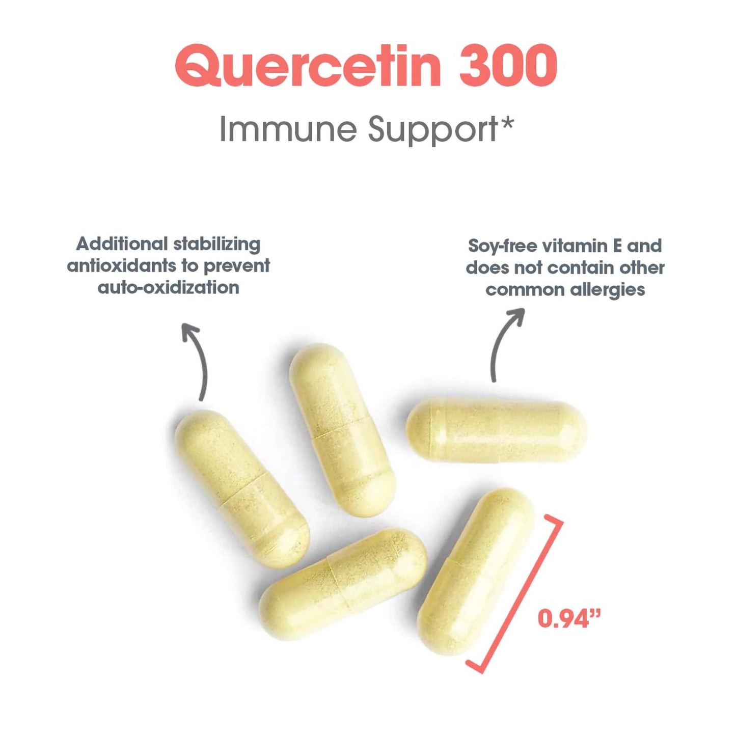 Quercetin 300 by Allergy Research Group – Immune Support, Vegetarian (60 Count)