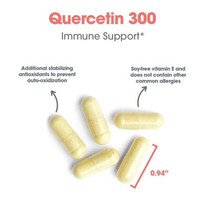 Quercetin 300 by Allergy Research Group – Immune Support, Vegetarian (60 Count)