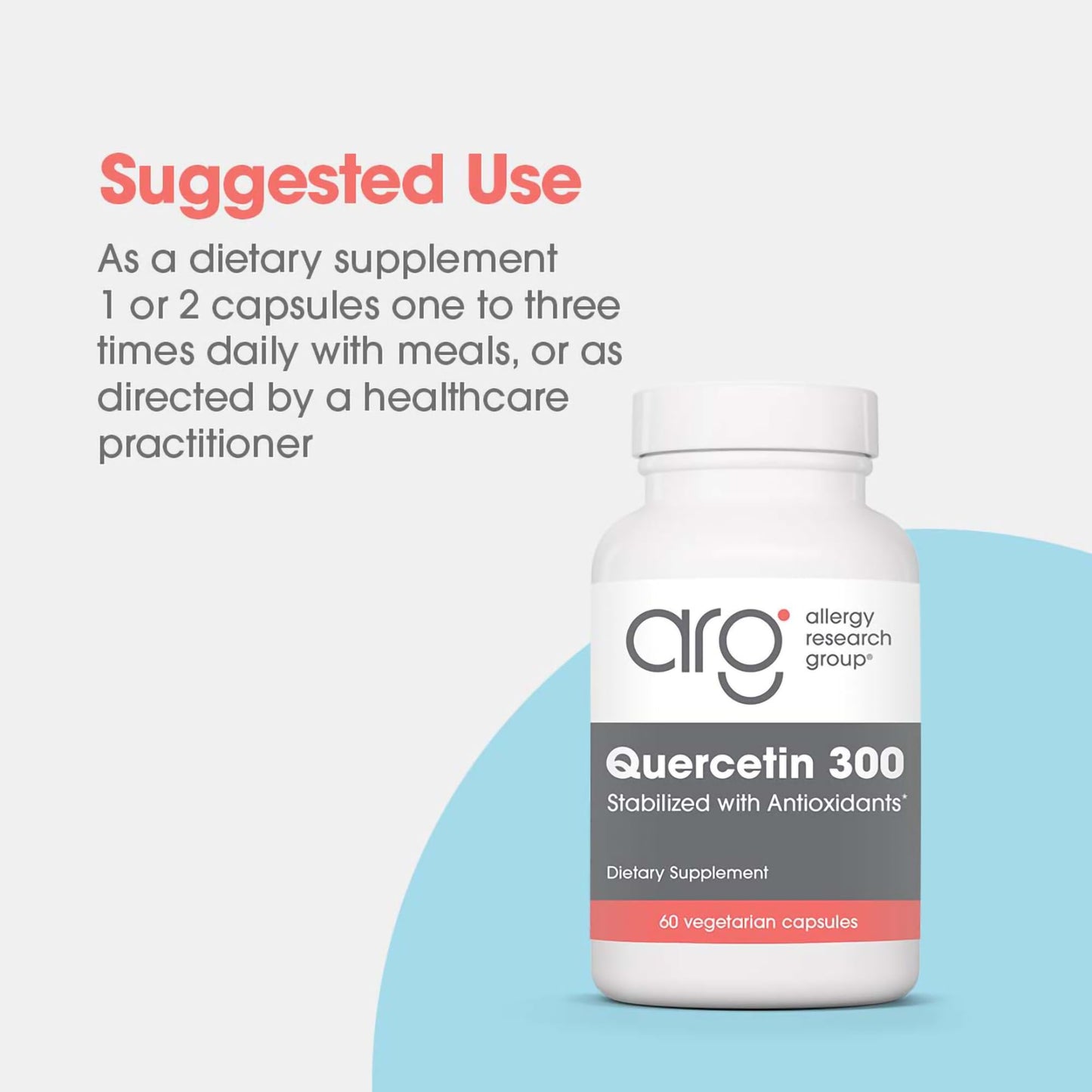 Quercetin 300 by Allergy Research Group – Immune Support, Vegetarian (60 Count)