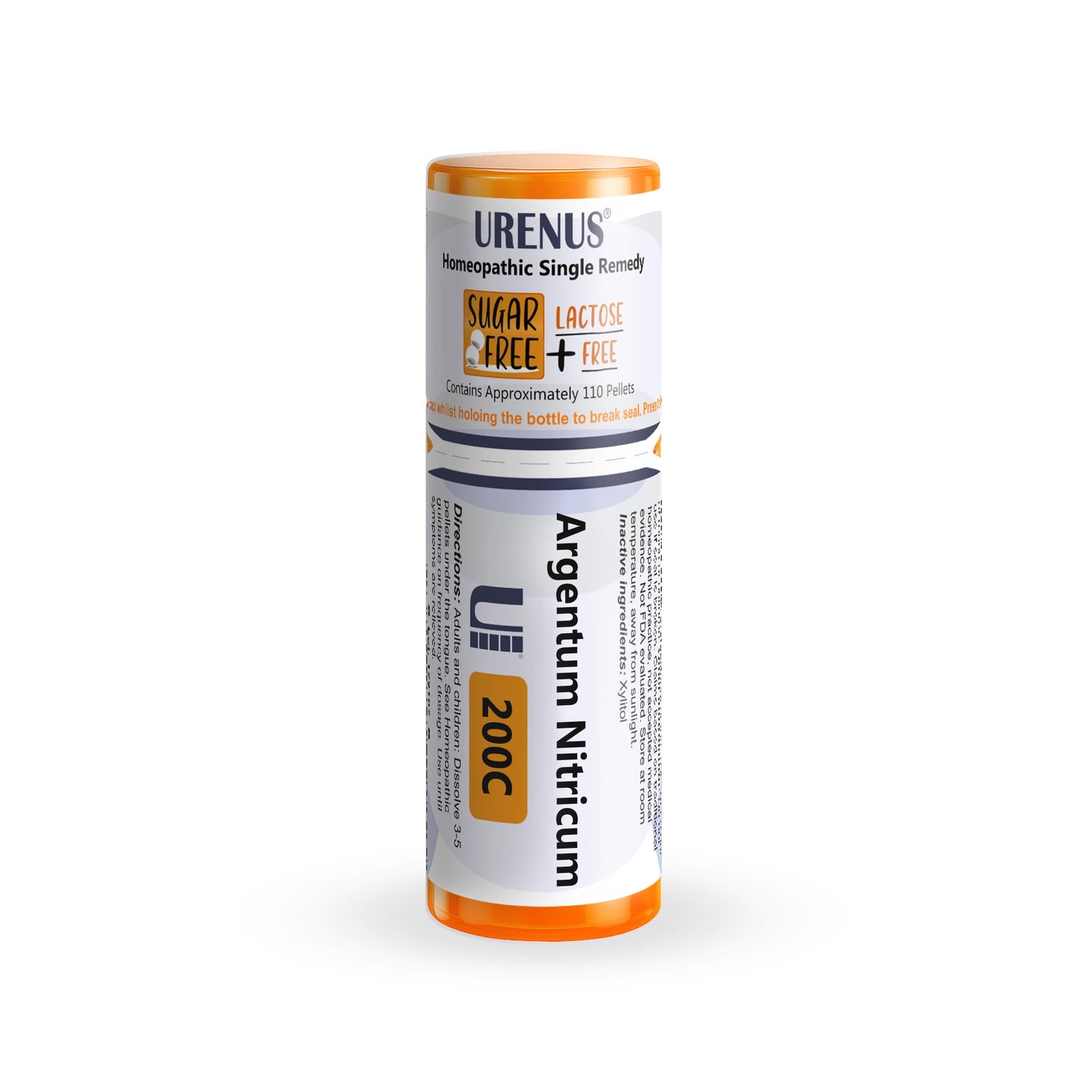 Argentum Nitricum 200C – Sugar Free & Lactose Free Homeopathic Remedy (110 Pellets) | Urenus