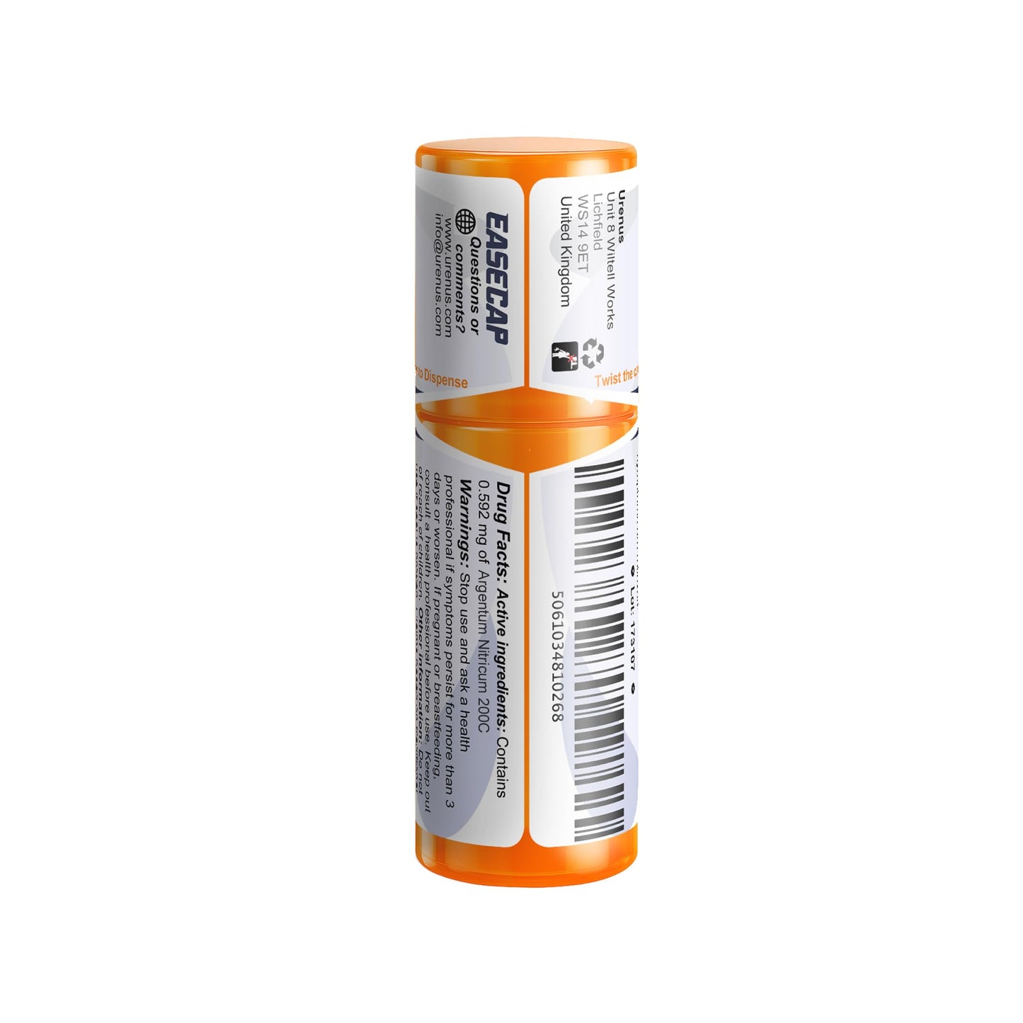 Argentum Nitricum 200C – Sugar Free & Lactose Free Homeopathic Remedy (110 Pellets) | Urenus
