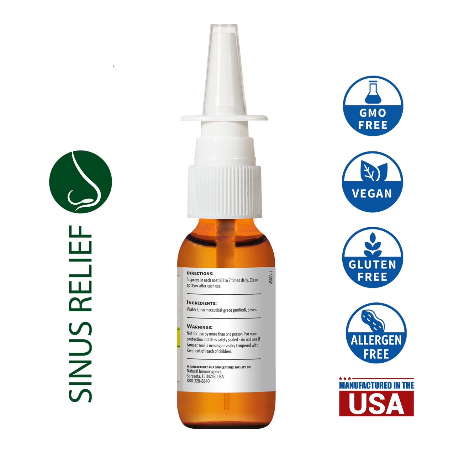 Argentyn 23 Sinus Relief - Colloidal Silver Nasal Spray, 23 ppm, 1 fl oz