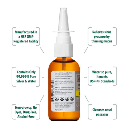 Argentyn 23 Sinus Support Nasal Spray - 23 ppm Colloidal Silver, 2 oz