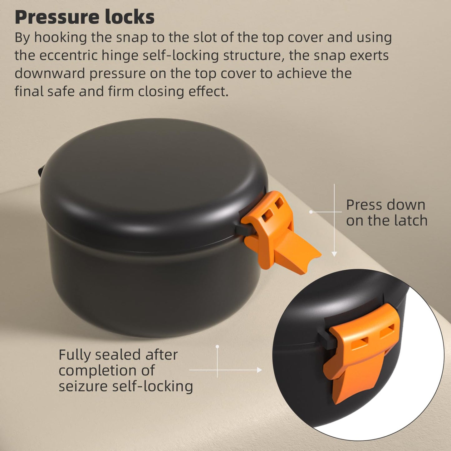 ARGOMAX Leak-Proof Retainer Case | Denture Cleaning Cup for Soaking | Travel Case (Black & Orange)