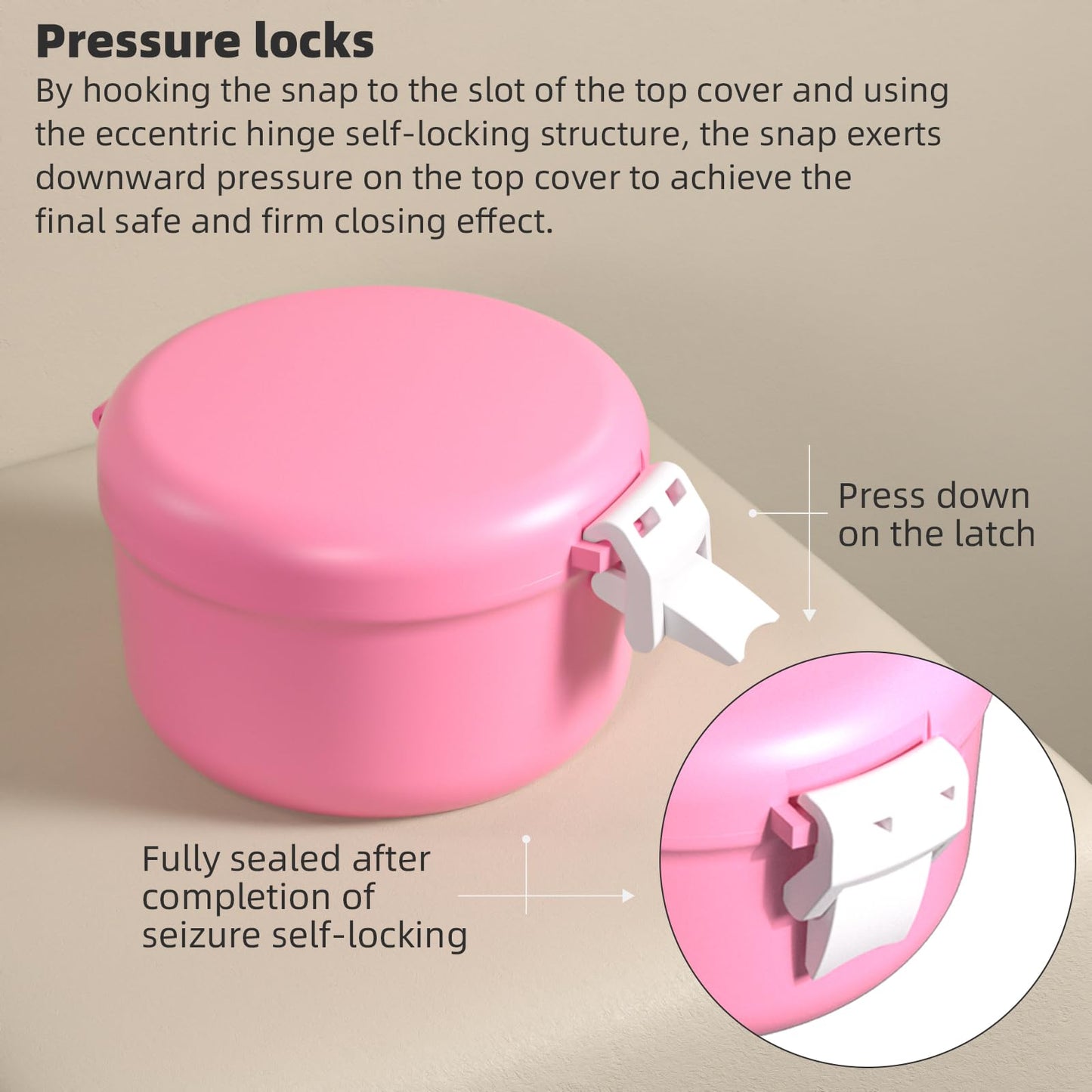 ARGOMAX Leak-Proof Retainer Cleaner Case for Dentures | Travel Denture Cup Pink & White