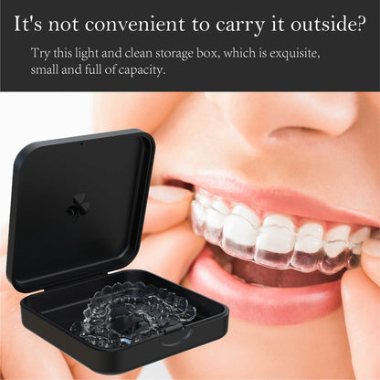 ARGOMAX Retainer Case – Aligners Box for Invisalign Braces Box (1 Piece, Black)