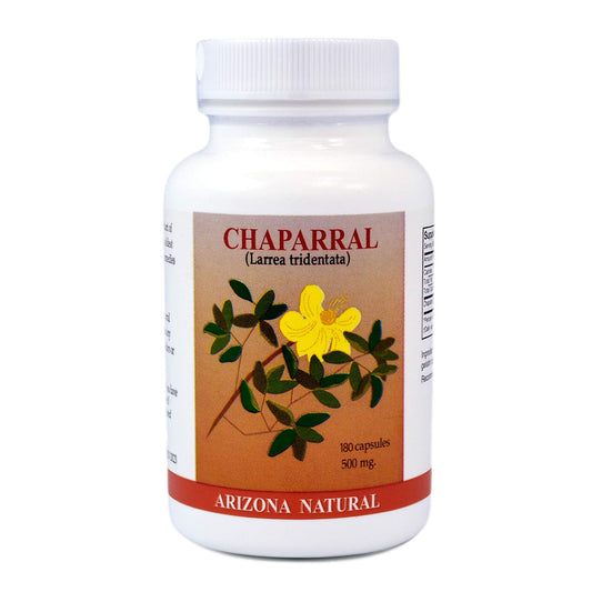Arizona Natural Chaparral (Larrea tridentata) 500 mg – 180 Capsules | Herbal Supplement BritishVita | Premium UK Vitamins & Wellness Supplements