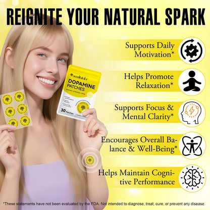 Arkture Dopamine Patches – Mood & Positivity Support | Plant-Based, 30 Vegan Patches