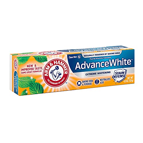 ARM & HAMMER Advance White Extreme Whitening Toothpaste – 4.3 oz (Pack of 6) | Baking Soda & Peroxide Whitening