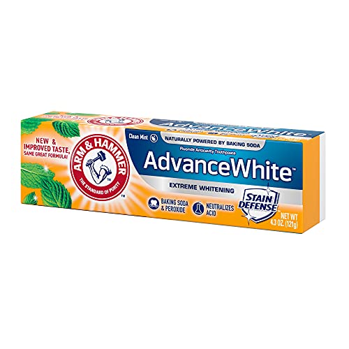 ARM & HAMMER Advance White Extreme Whitening Toothpaste – 4.3 oz (Pack of 6) | Baking Soda & Peroxide Whitening