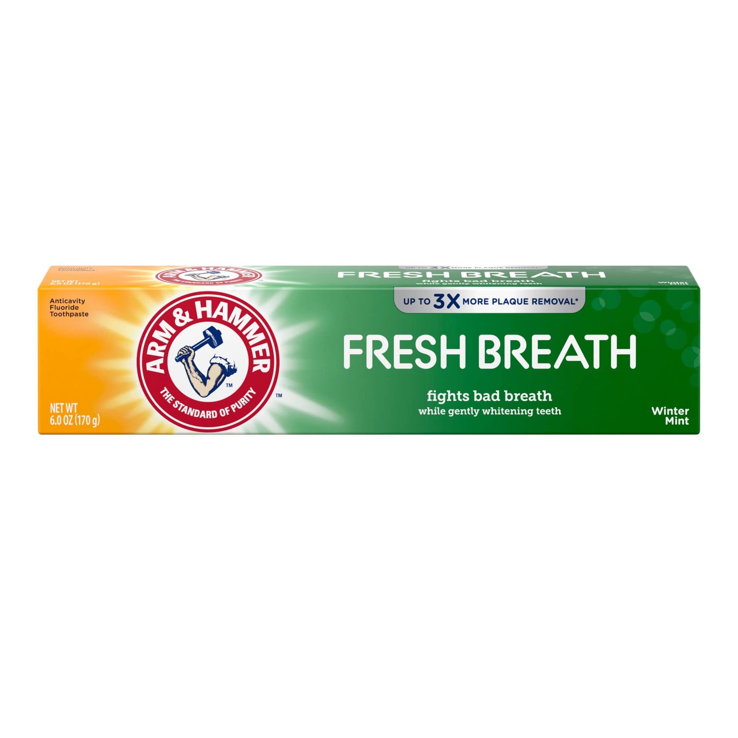 Arm & Hammer Advanced White Breath Freshening Toothpaste – Winter Mint, 6 oz | Fluoride Toothpaste
